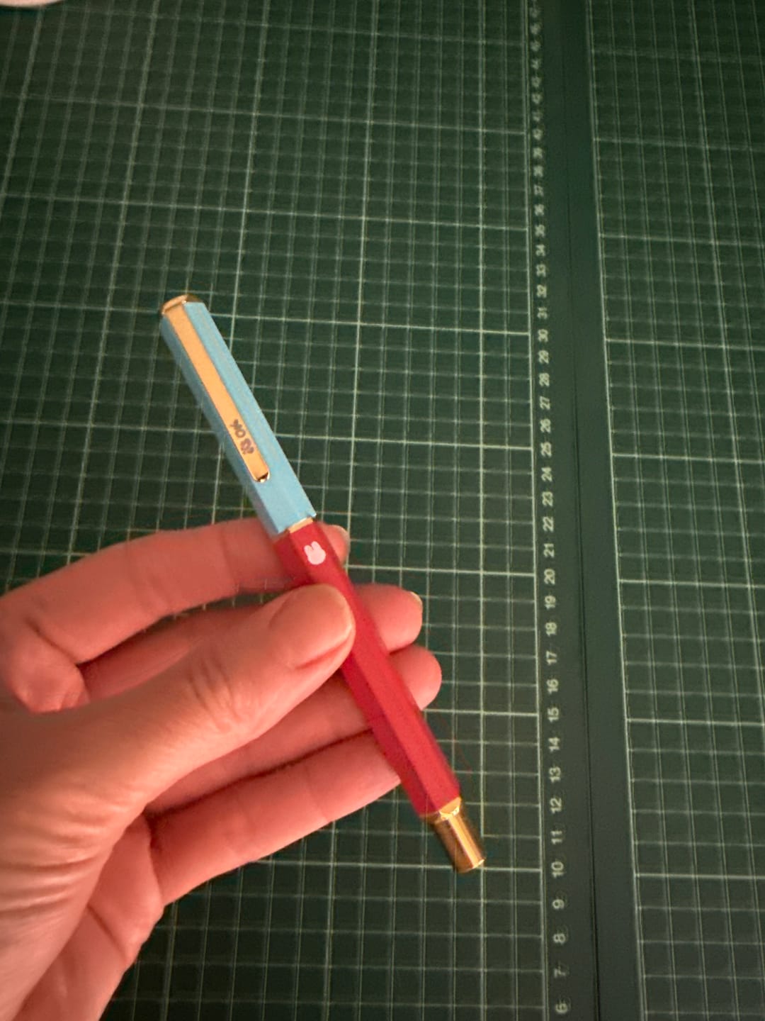 Customer photo review of Bolígrafo Gen II | Exterior rojo y azul