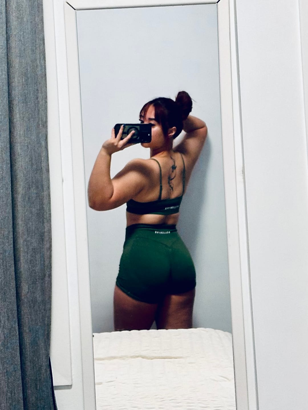 Customer photo review of Sports Bra – Matcha