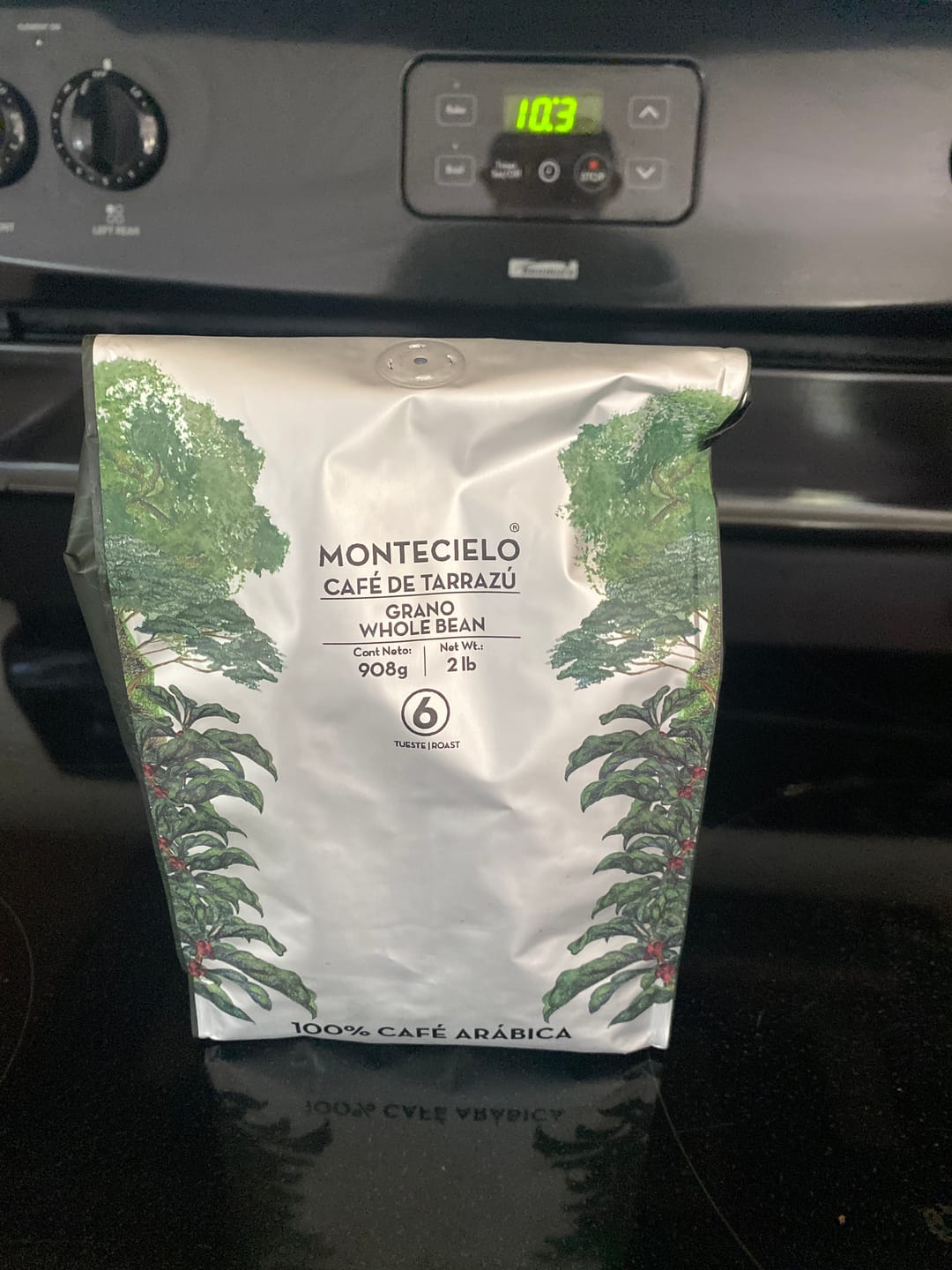 Customer photo review of COSTA RICAN MONTECIELO COFFEE FROM TARRAZÚ 2LB