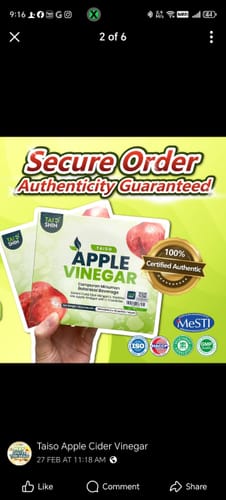 Customer photo review of Taiso Apple Cider Vinegar