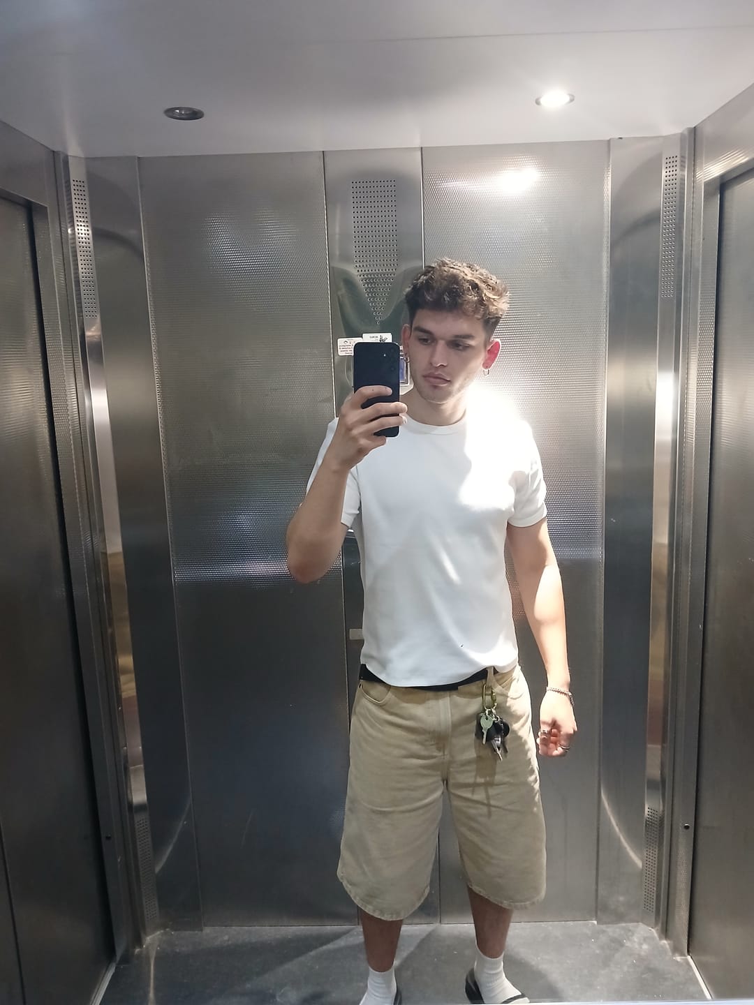 Customer photo review of Ribbed Slim Tee White