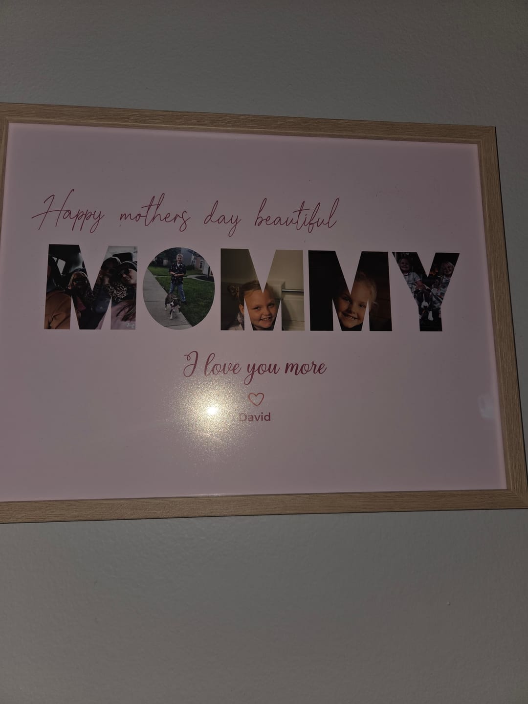 Customer photo review of Happy Mom's Day - Personalized Poster