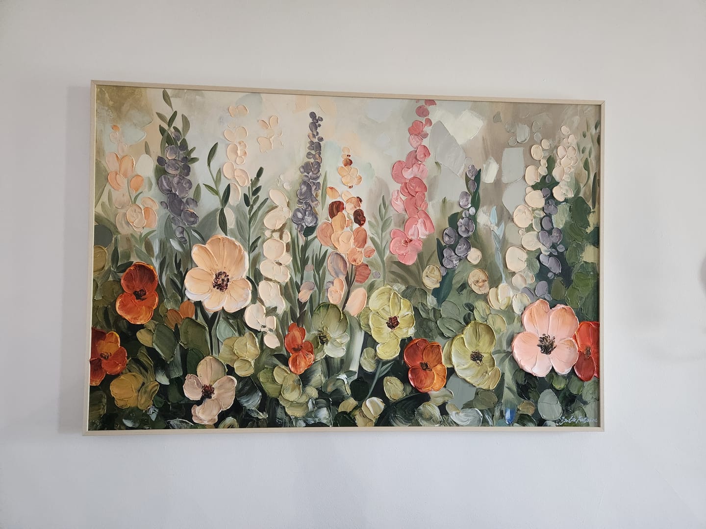 Customer photo review of Colorful Flower Abstract Textured Wall Art #FP137