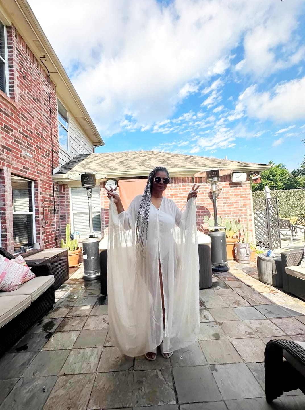 Customer photo review of Eliana Goddess kaftan