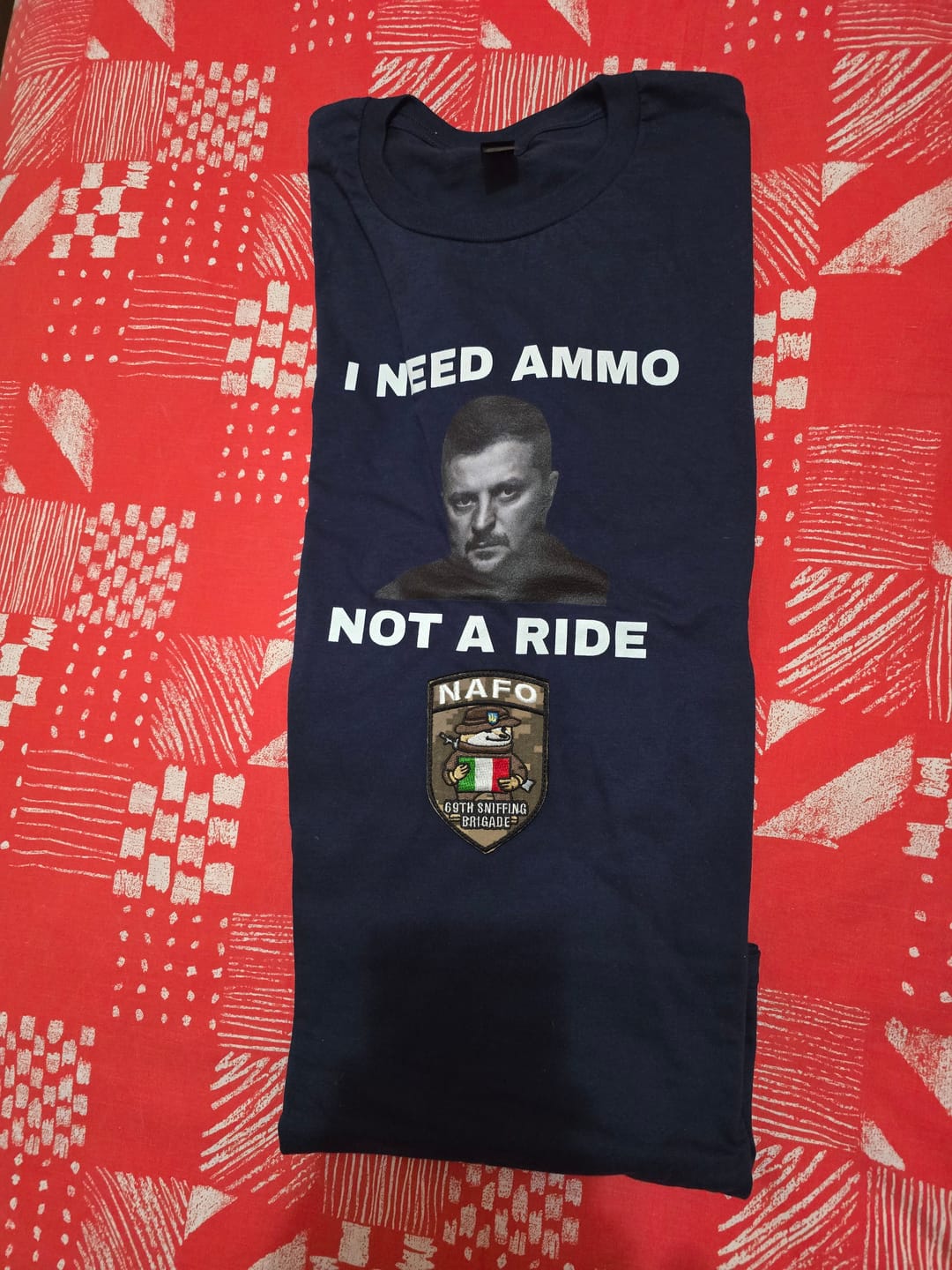 Customer photo review of I Need Ammo, Not a Ride T-Shirt