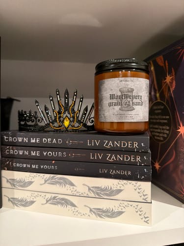 Customer photo review of Worth Every Grain Of Sand Quote Candle | Liv Zander | Crown Me Dead | Crown Me Yours