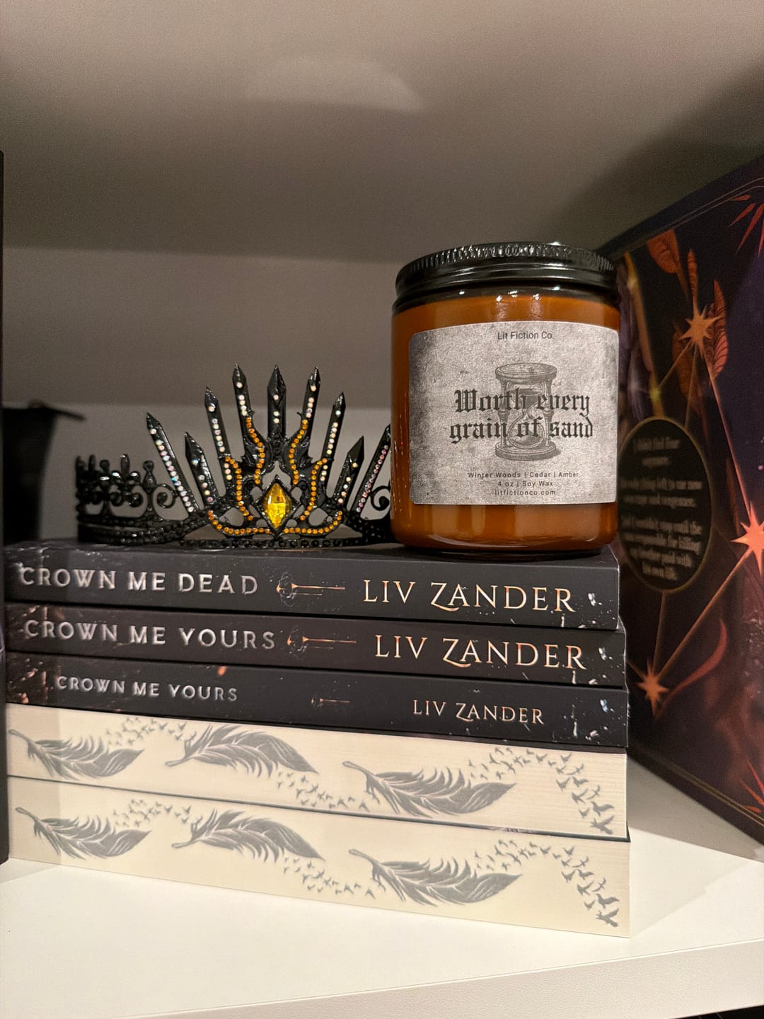 Customer photo review of Worth Every Grain Of Sand Quote Candle | Liv Zander | Crown Me Dead | Crown Me Yours