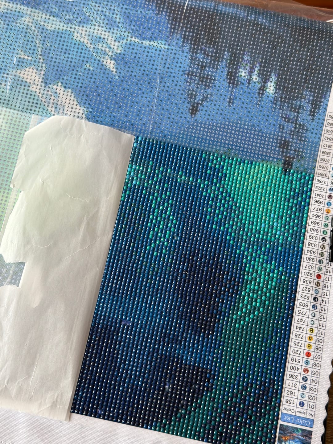 Customer photo review of Cabin with Northern Lights - Exclusive Premium Diamond Painting Kit