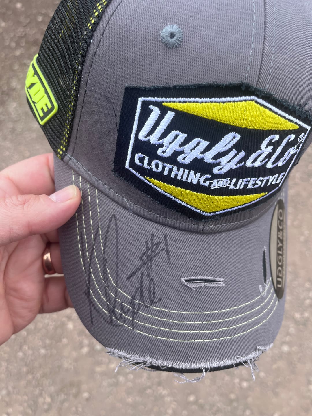 Customer photo review of Dark Grey Diamond Trucker Hat x Kyle Ryde #1