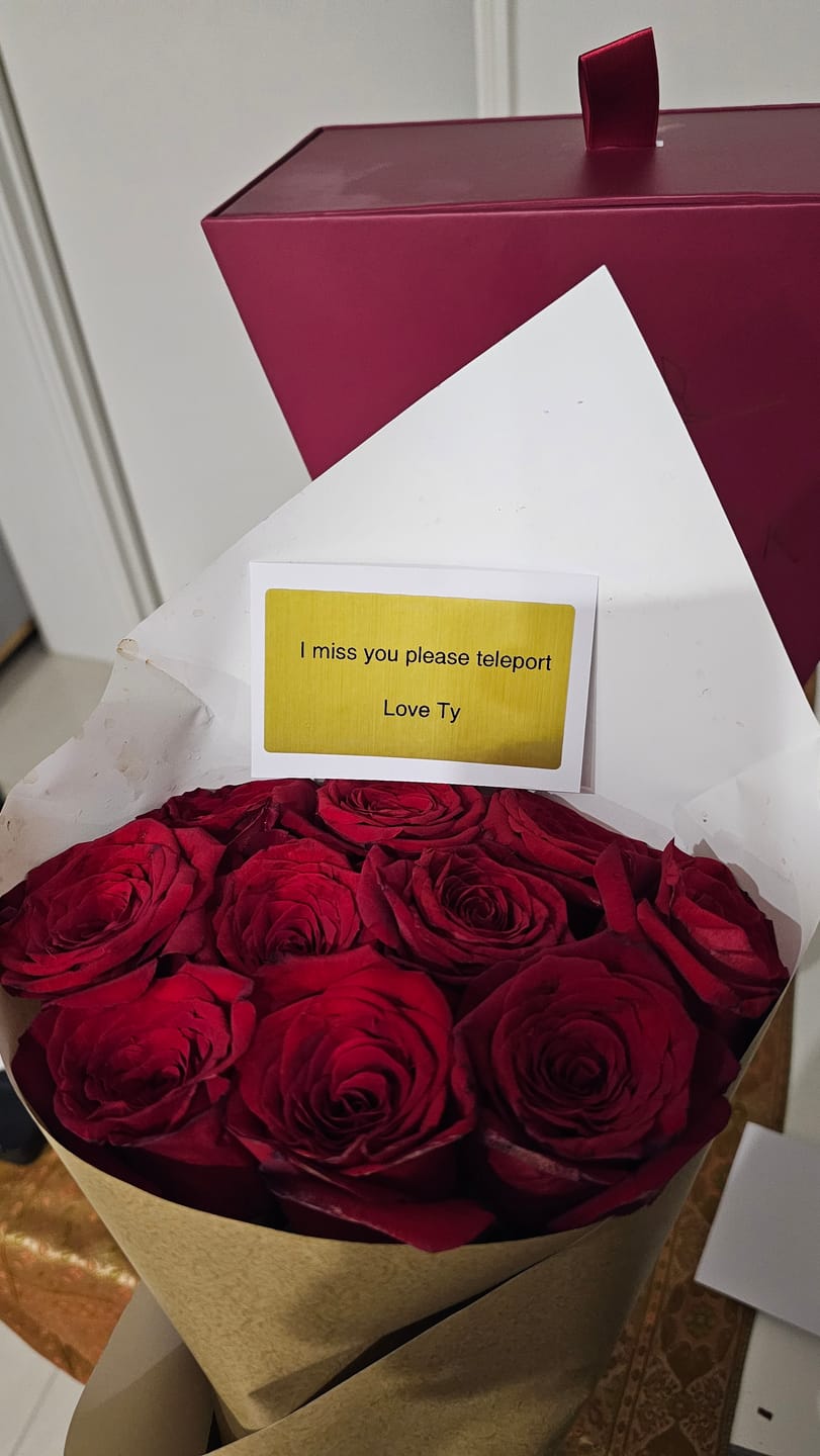 Customer photo review of The Luxe Red Bouquet - Premium Red Roses