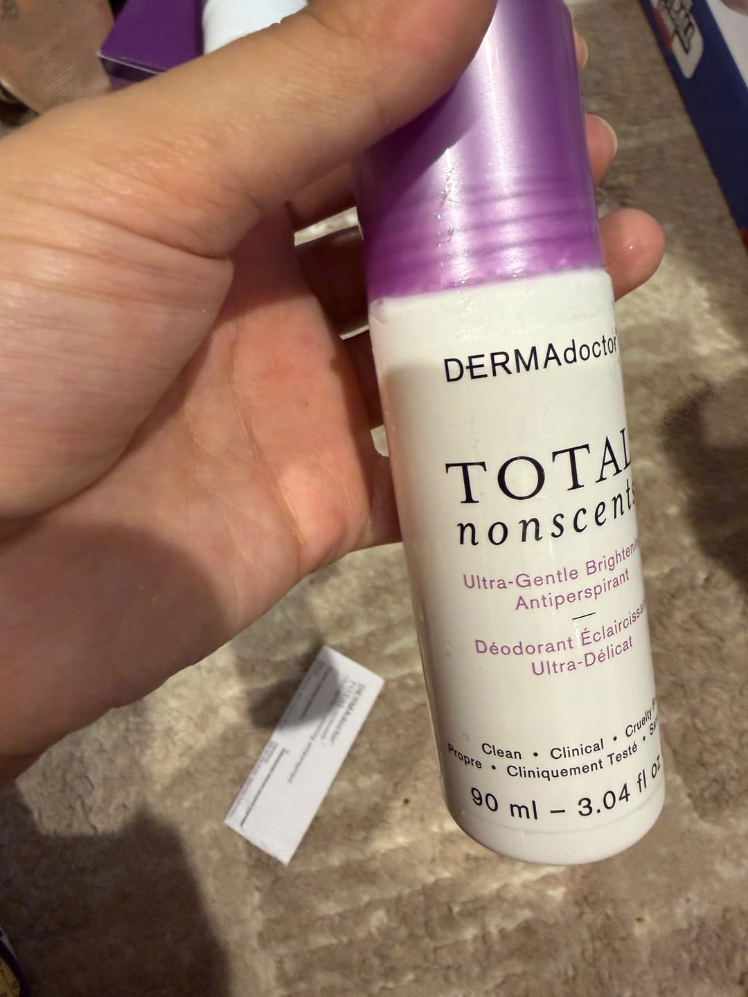 Customer photo review of Total Nonscents Brightening Ultra-Gentle Antiperspirant