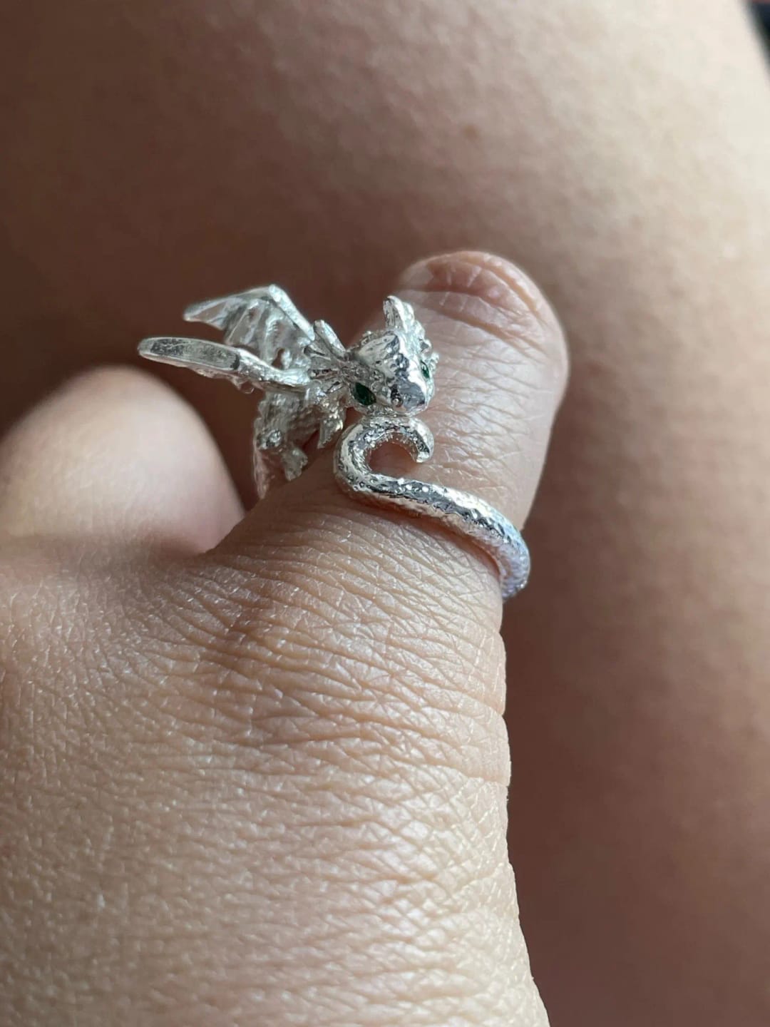 Customer photo review of Adjustable Toothless & Light Fury Ring