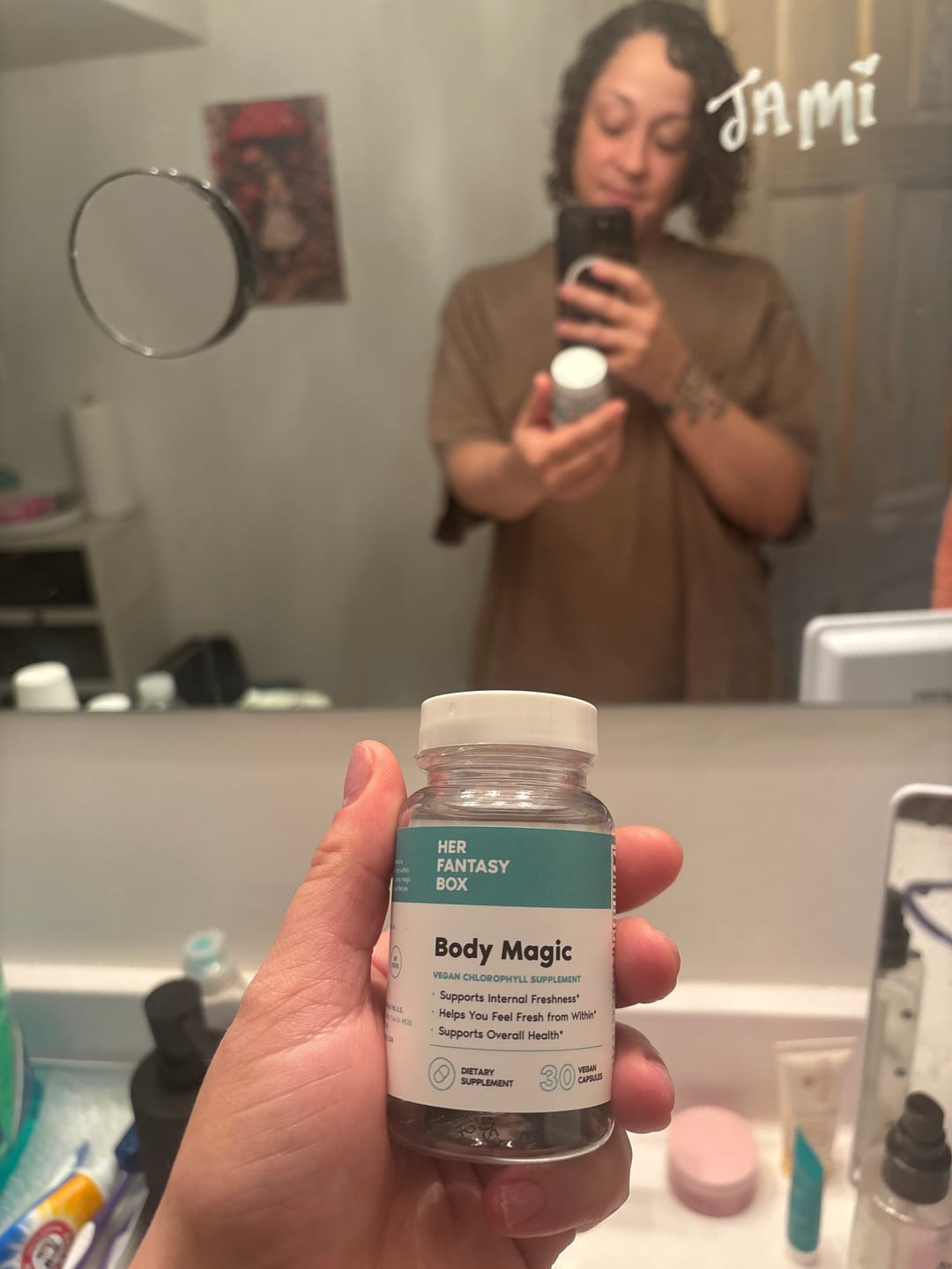 Customer photo review of Body Magic Chlorophyll Pill - For Body Odor, Detox & Skin