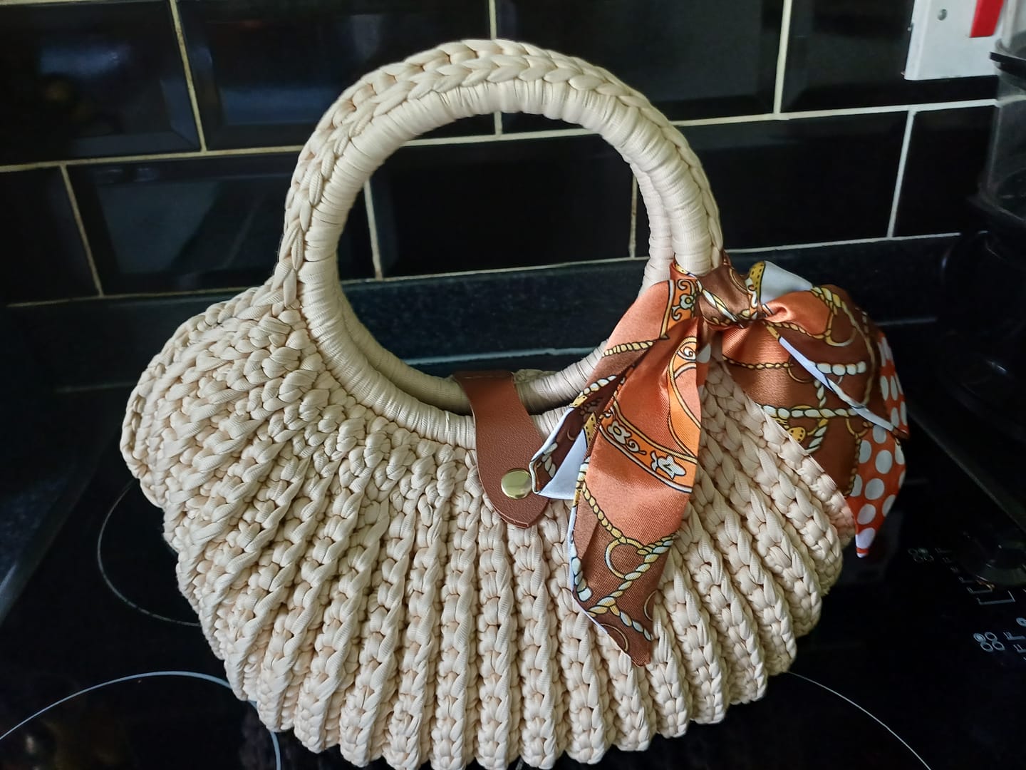 Customer photo review of CrochetPark™ Shell crochet Handbag DIY Kit