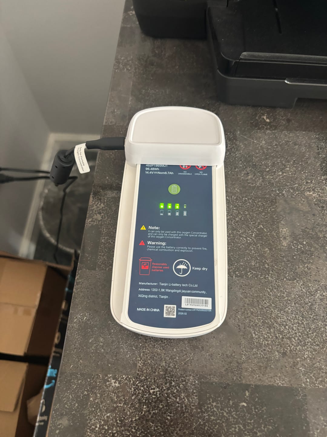 Customer photo review of Battery Charging Dock for VP-8G Oxygen Concentrator
