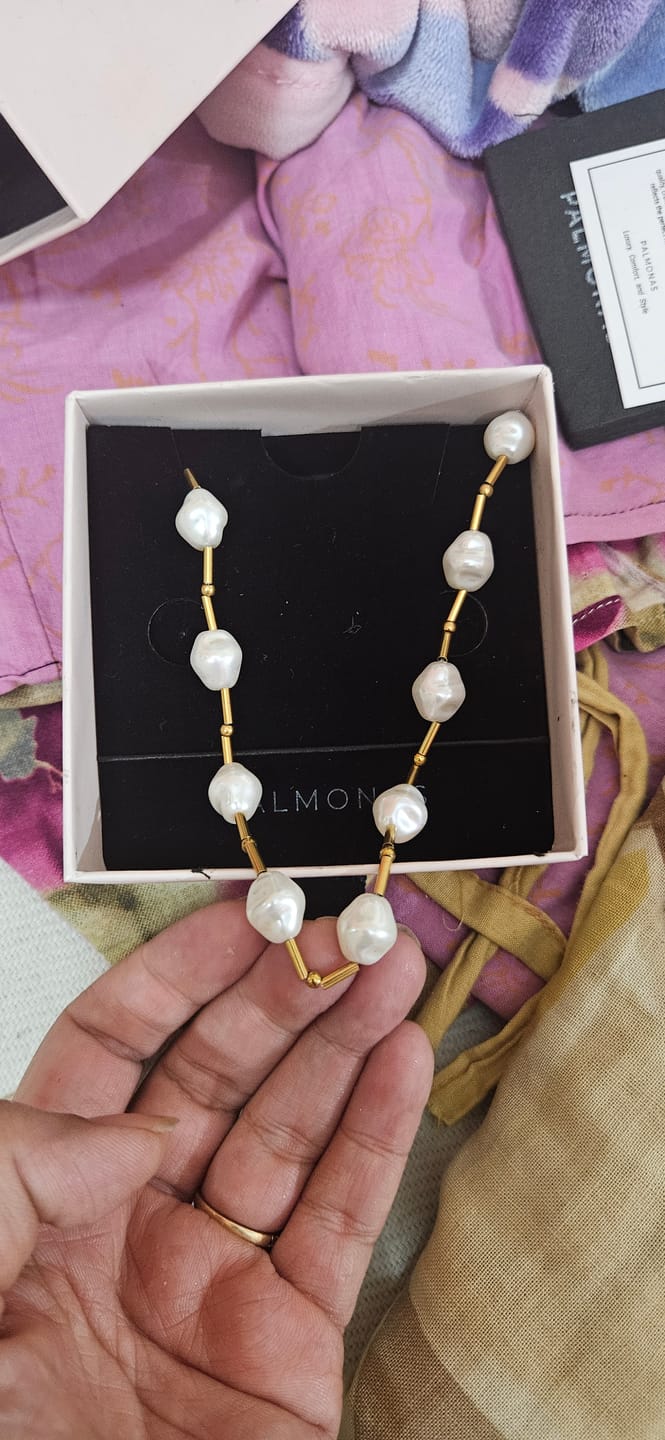 Customer photo review of Pearl Petal Statement Choker