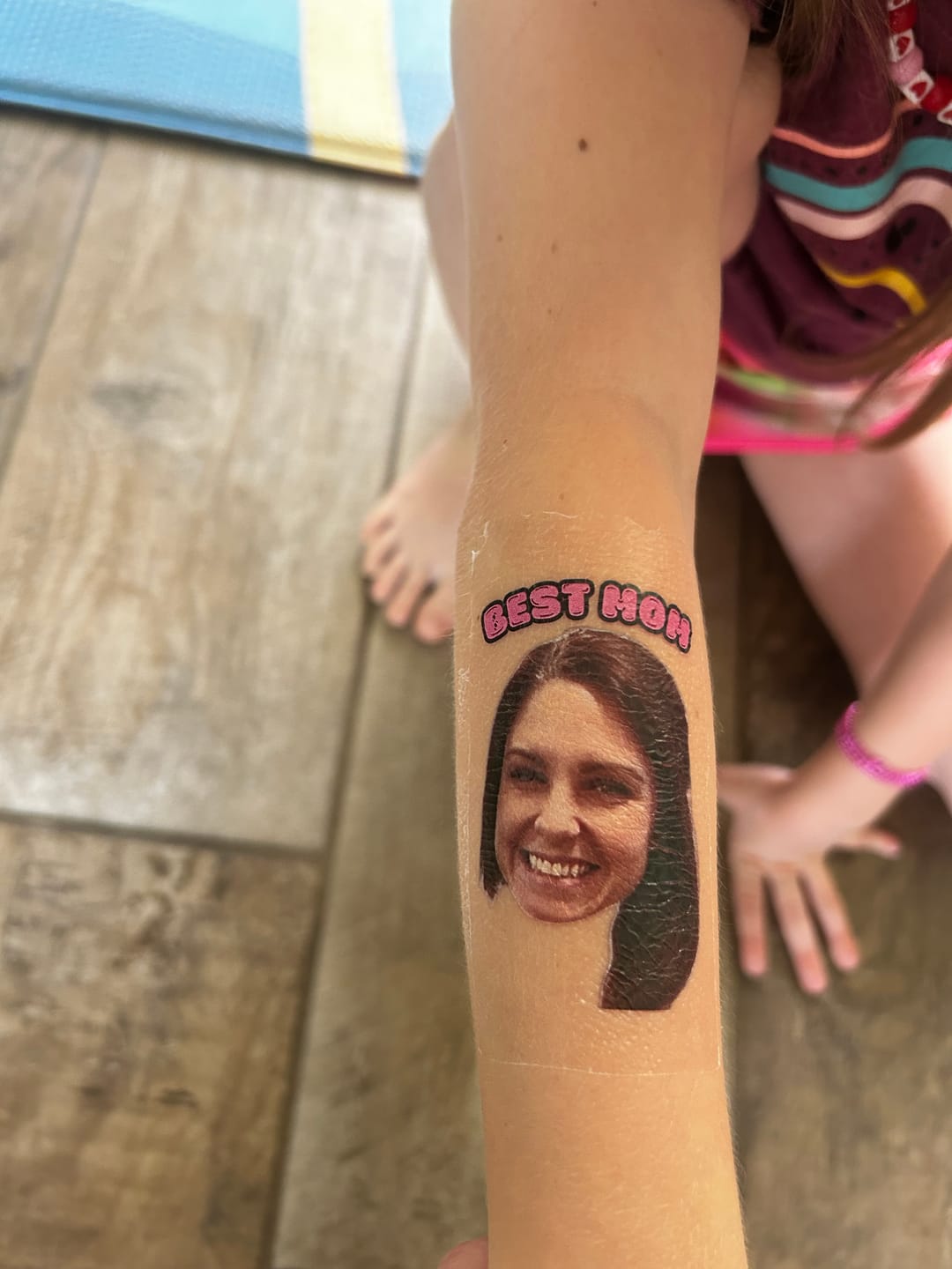 Customer photo review of Custom Photo Adult Face Temporary Tattoo