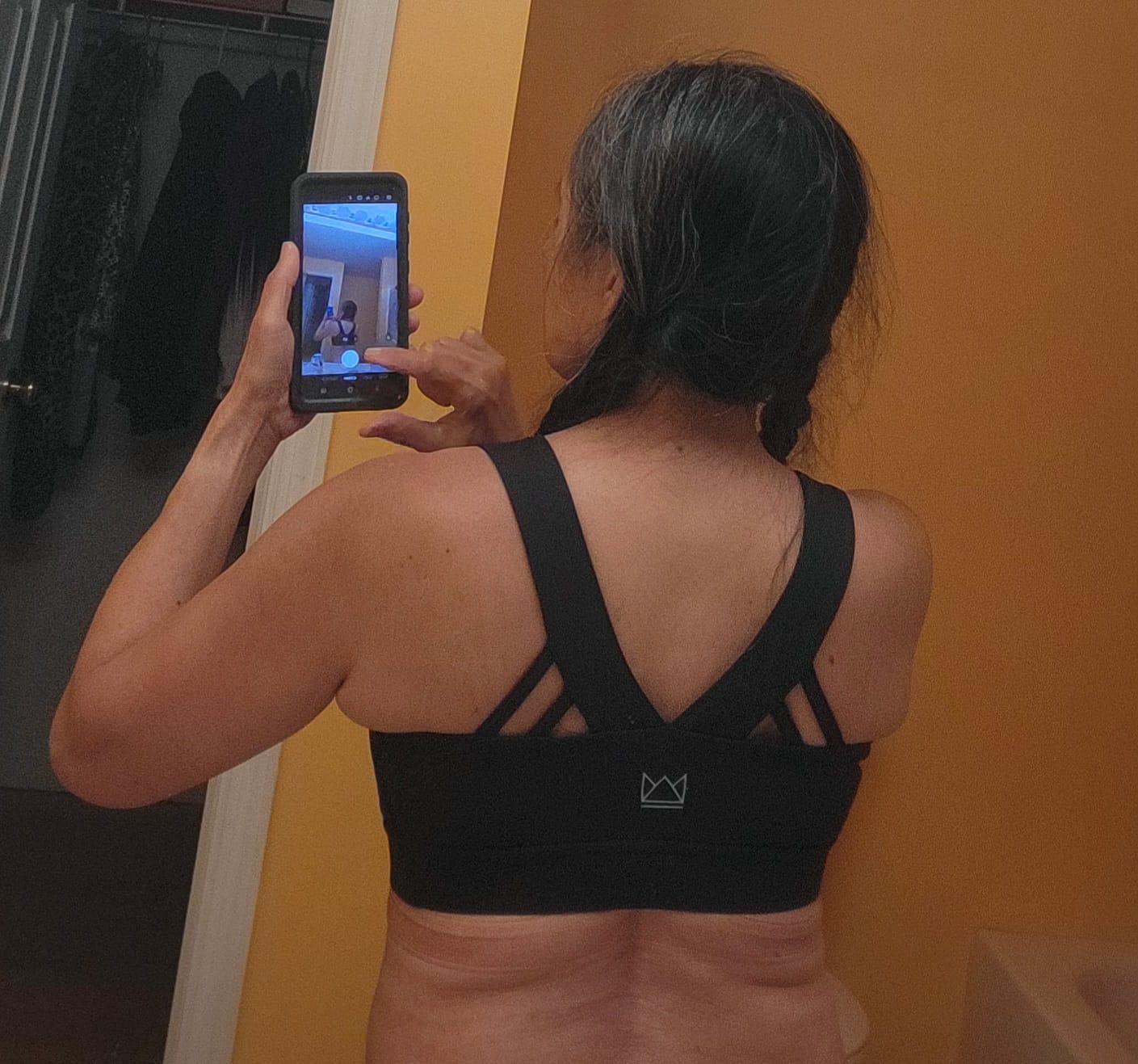 Customer photo review of Vivid Square Neck Sports Bra