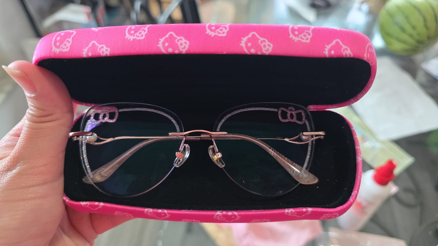 Customer photo review of Kitty Eyeglasses