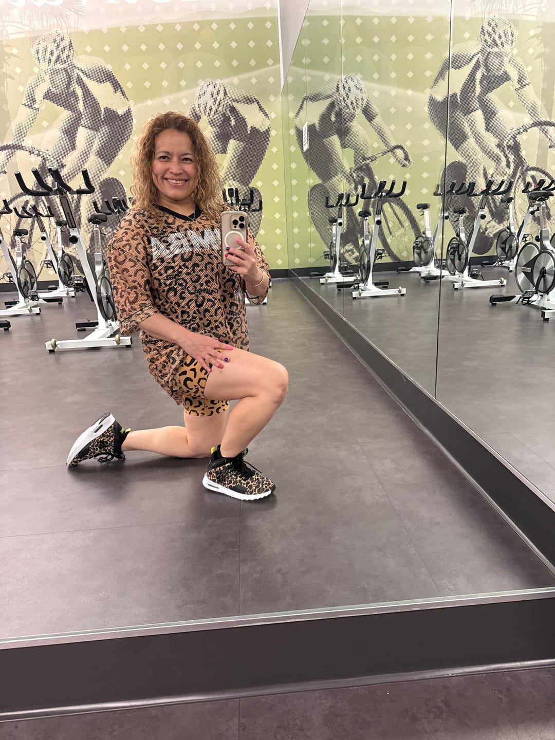 Customer photo review of Zumba Wildbeat High Waisted Biker Shorts