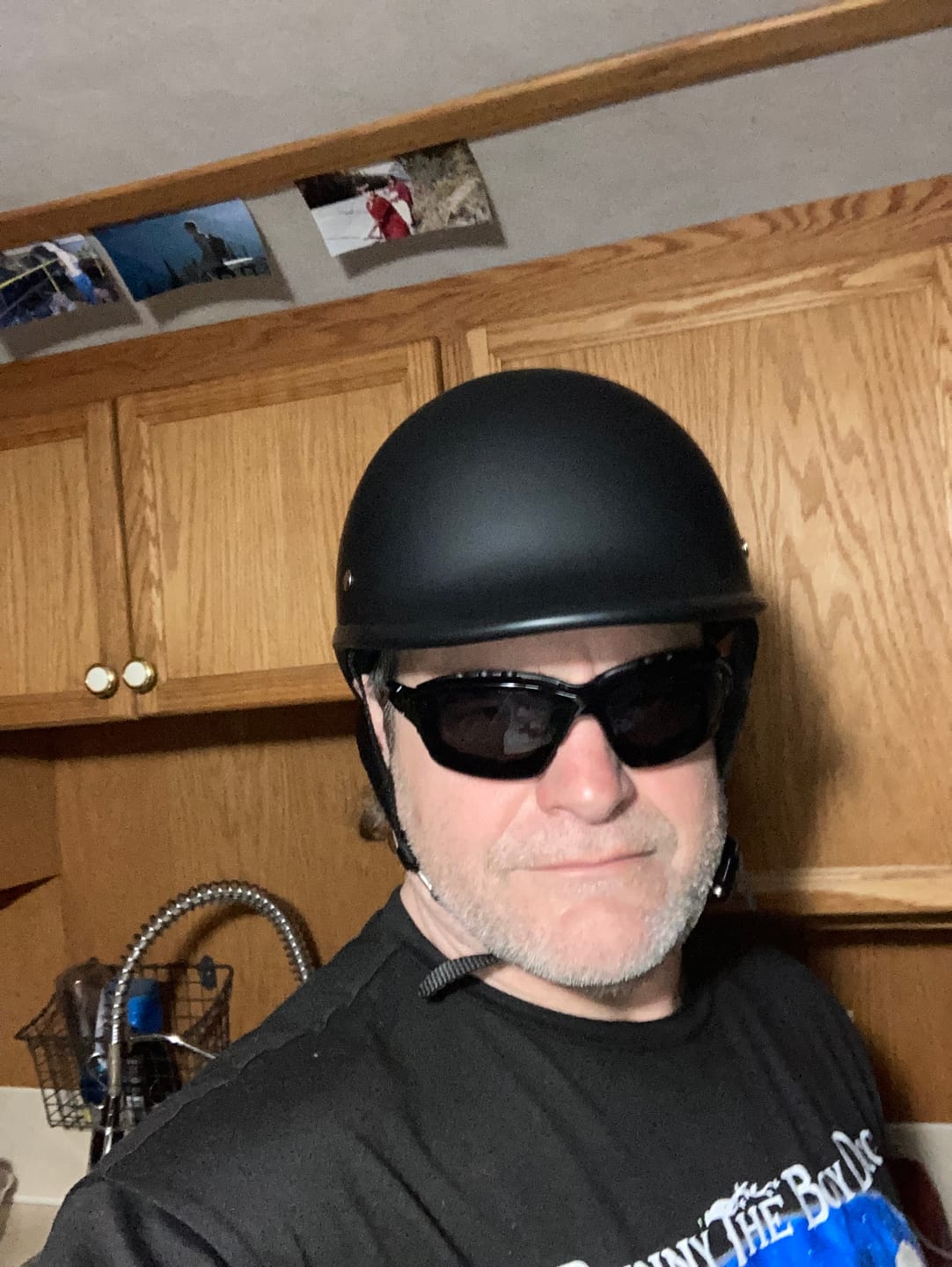 Customer photo review of Low Profile Reversible DOT Polo Helmet / Matte Black