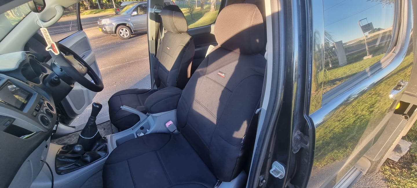 Customer photo review of Sharkskin Seat Covers for Toyota Hilux Dual Cab (Mar/2005-Jun/2015)