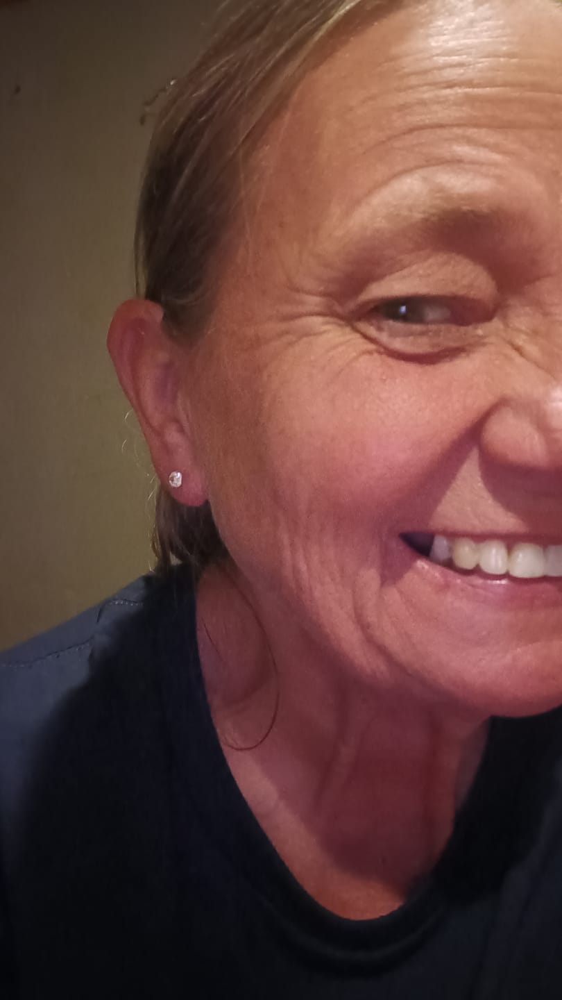 Customer photo review of Petite Faux Diamond Studs