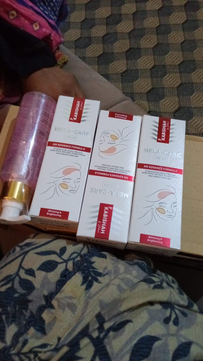 Customer photo review of Mela Care Advanced Brightening Cream Double Pack Bundle