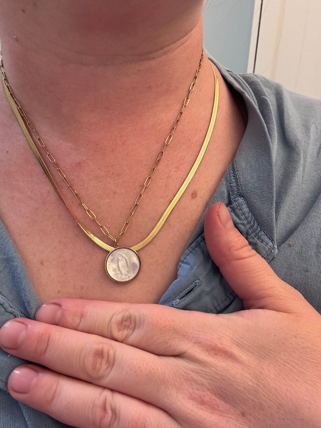 Customer photo review of The Joan Slink Layering Necklace