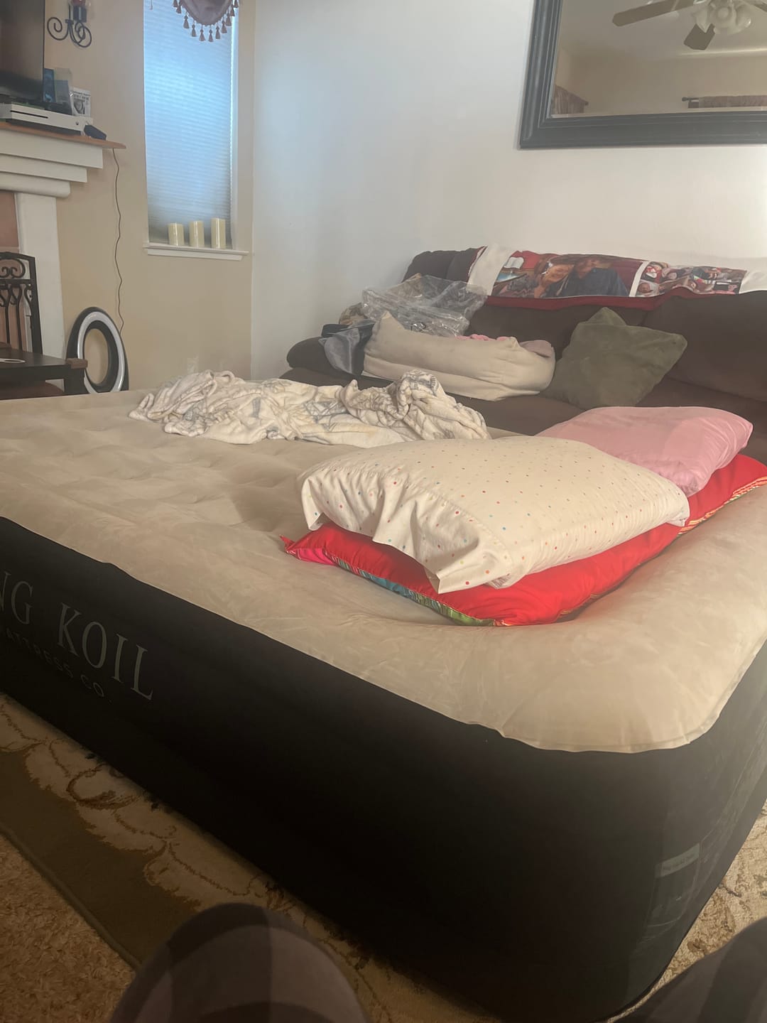 Customer photo review of King Koil Luxury Air Mattress with High Speed Built-in Pump