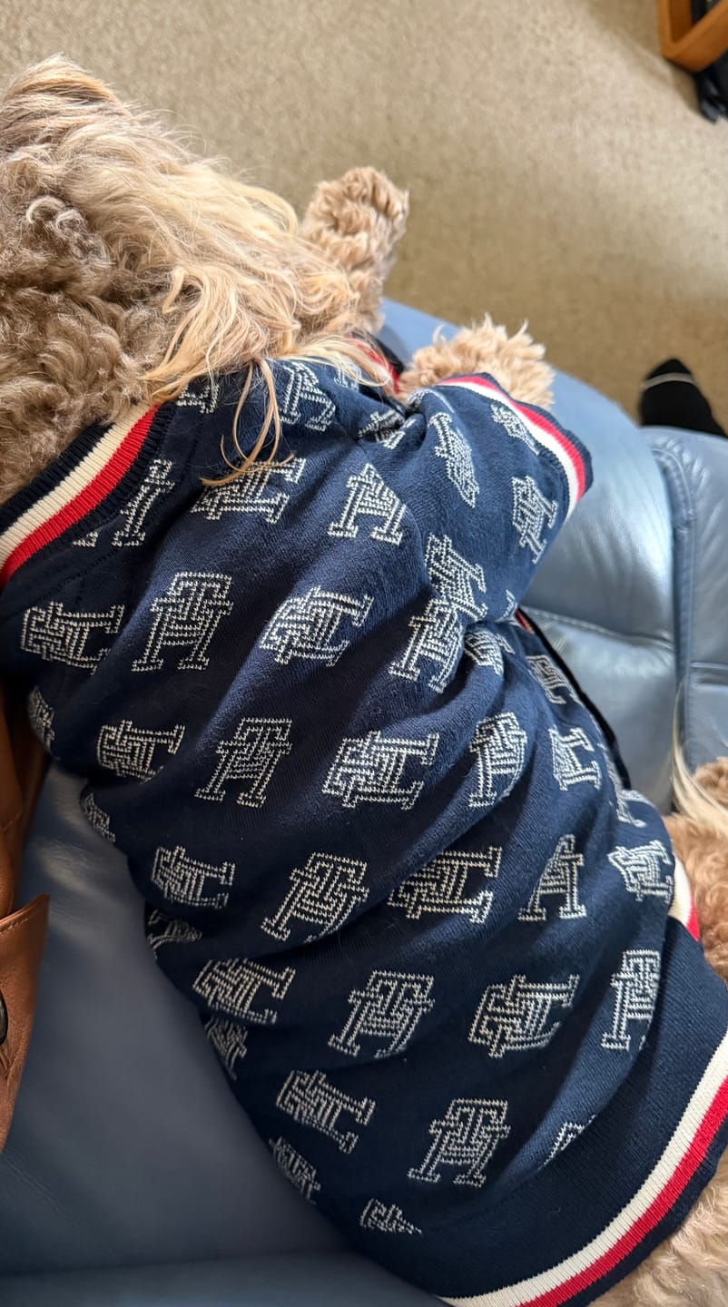 Customer photo review of Tommy Hilfiger Button Front Sweater