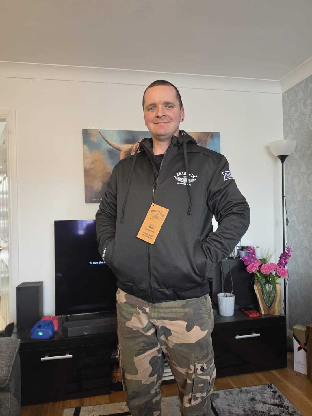 Customer photo review of Motorcycle Armoured Hoodie - Easyrider II