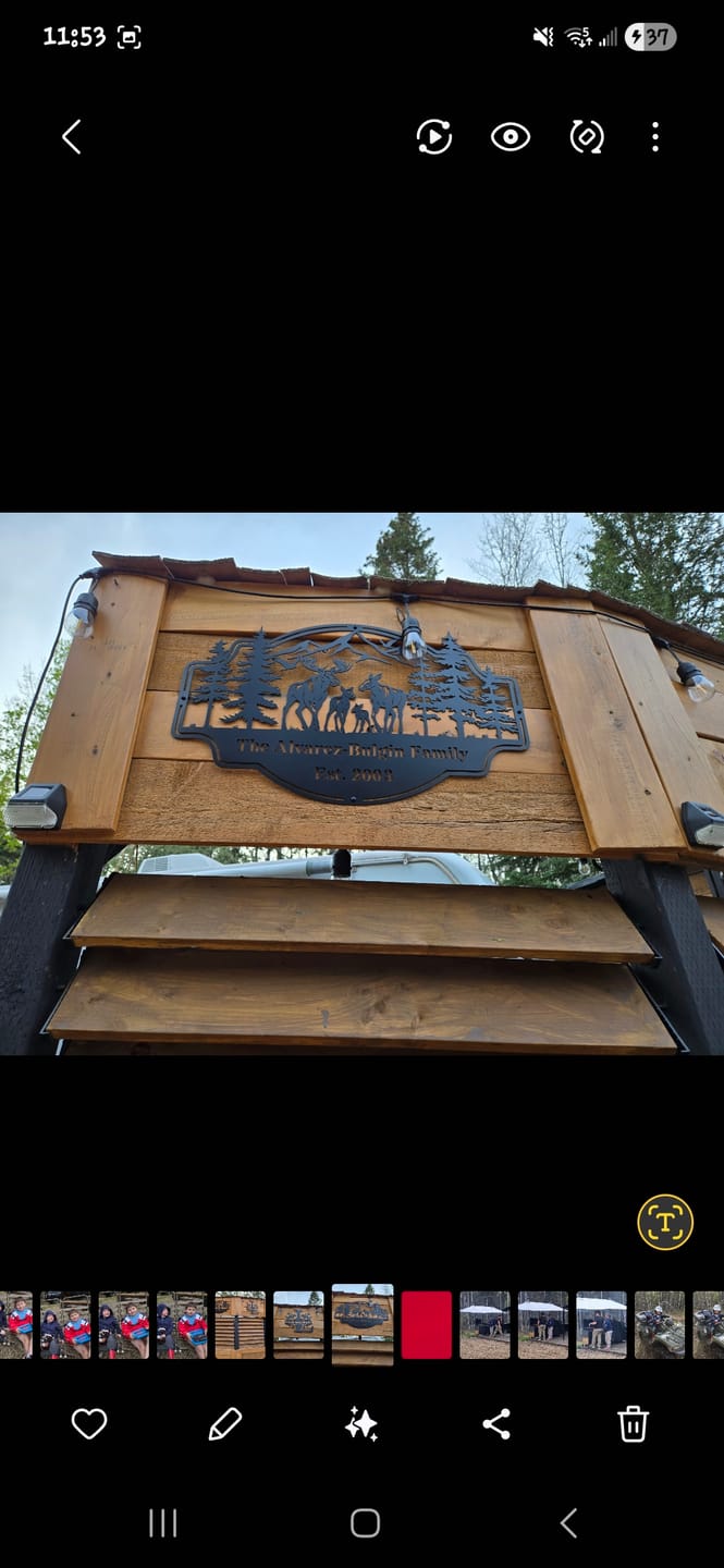 Customer photo review of Forest View Metal Sign