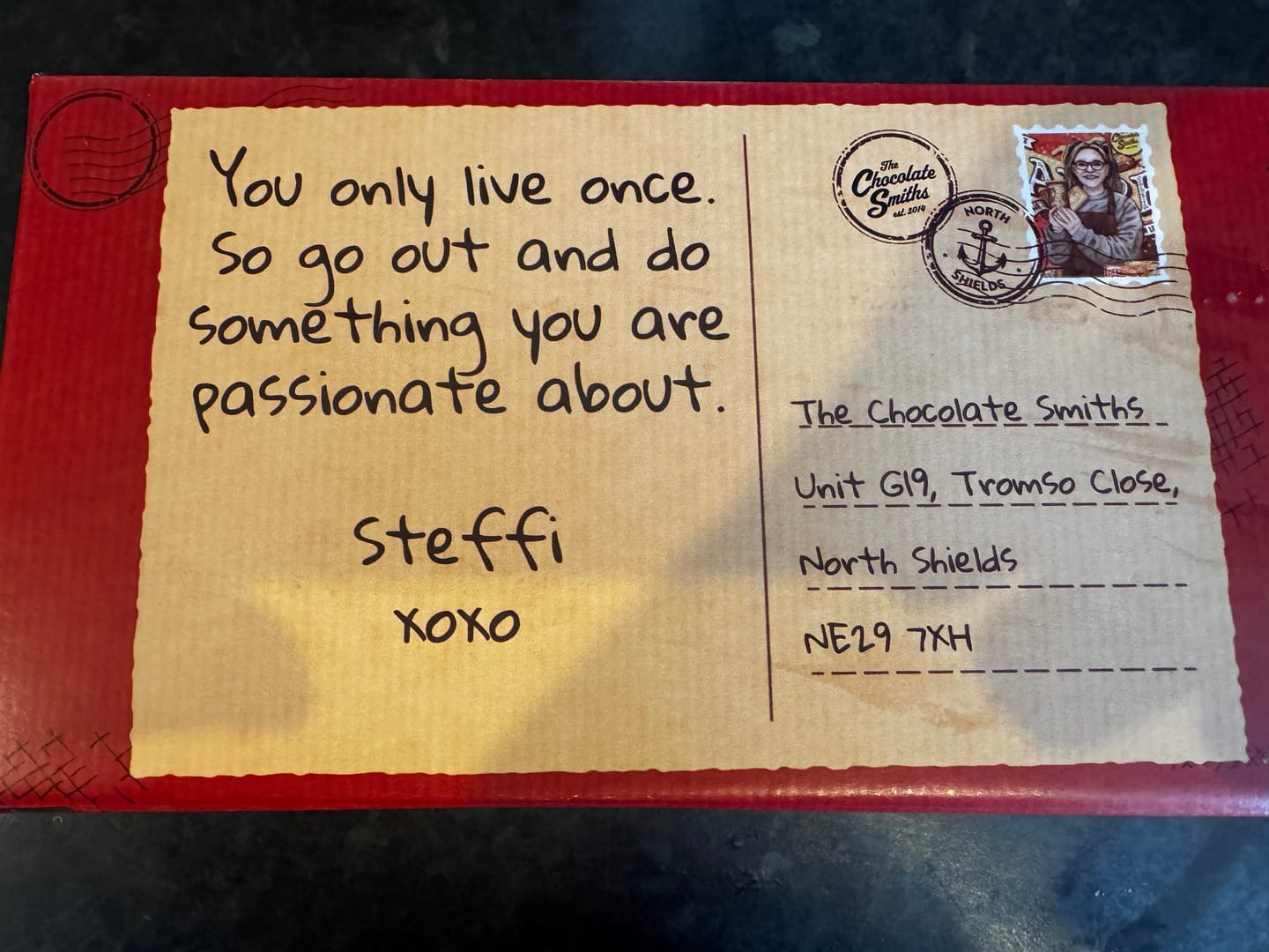 Customer photo review of Pistachio Cannoli Inspired Bizarre chocolate bar 145g
