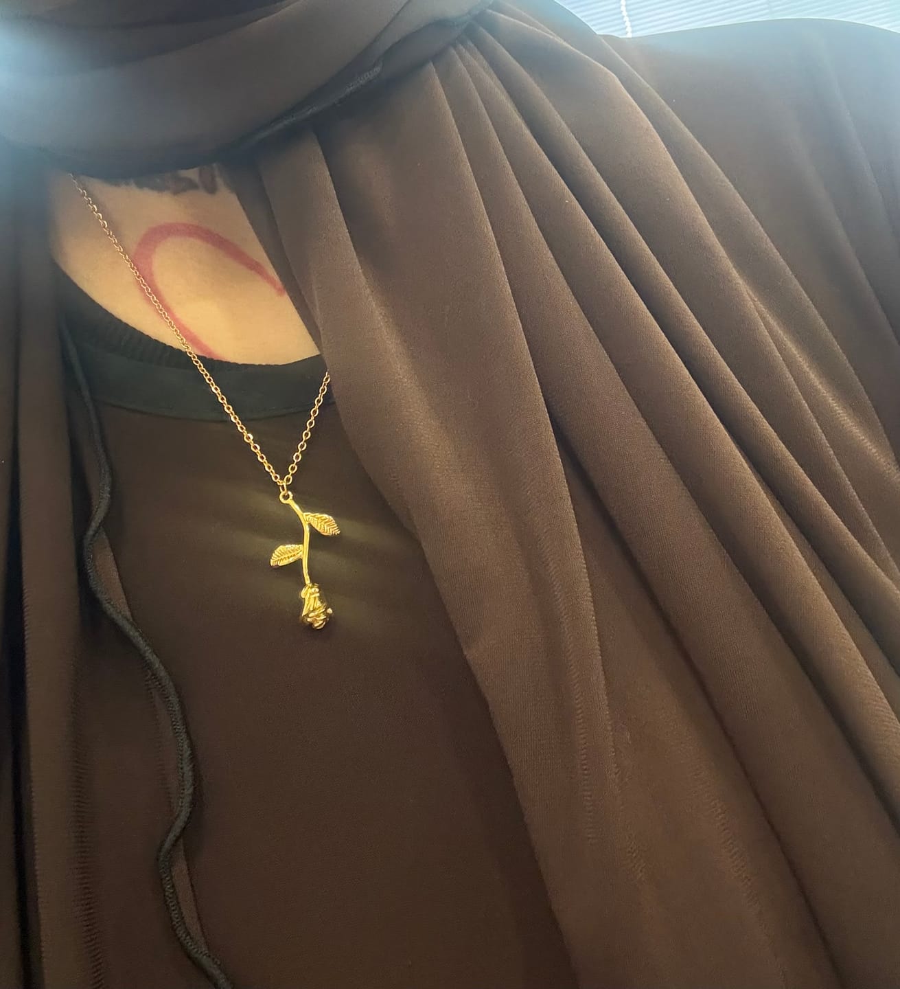 Customer photo review of Rose Pendant Necklace