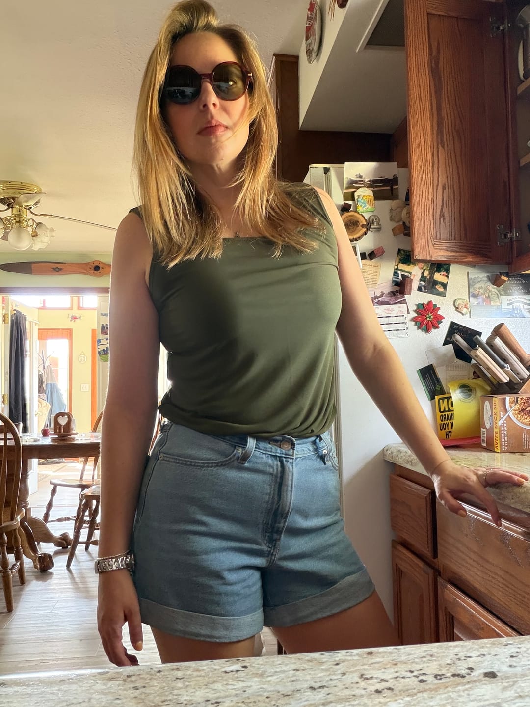 Customer photo review of Brigitte Brianna Square Top Tank