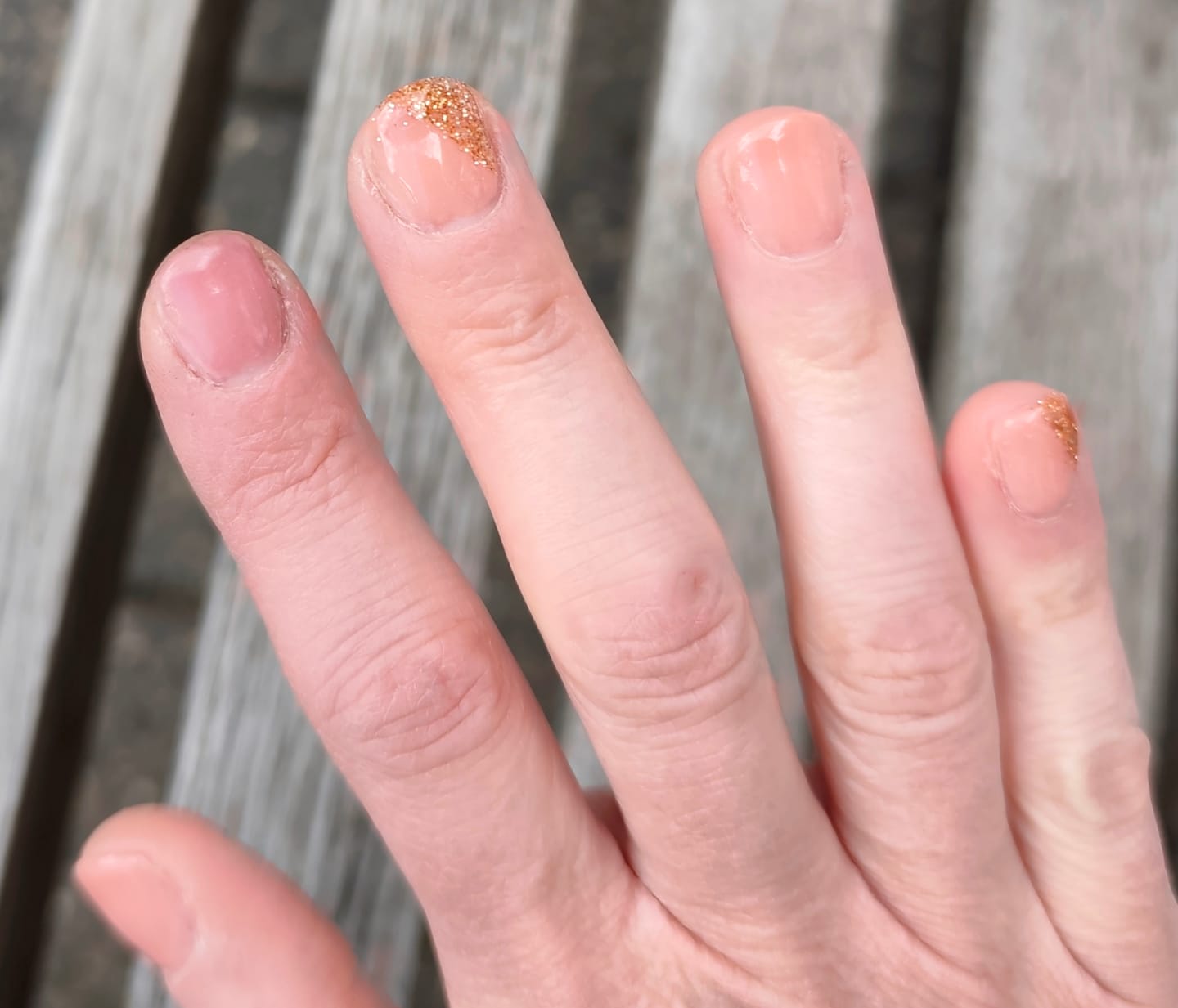 Customer photo review of Limited Edition 8 - Peachy Nude Dipping Powder