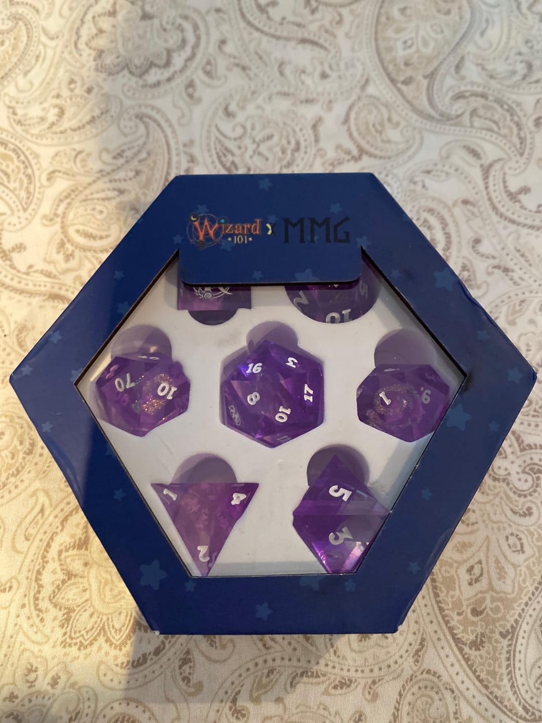 Customer photo review of PRE-ORDER | Sharp Edge Resin Dice Set | Wizard101 x Misty Mountain Gaming