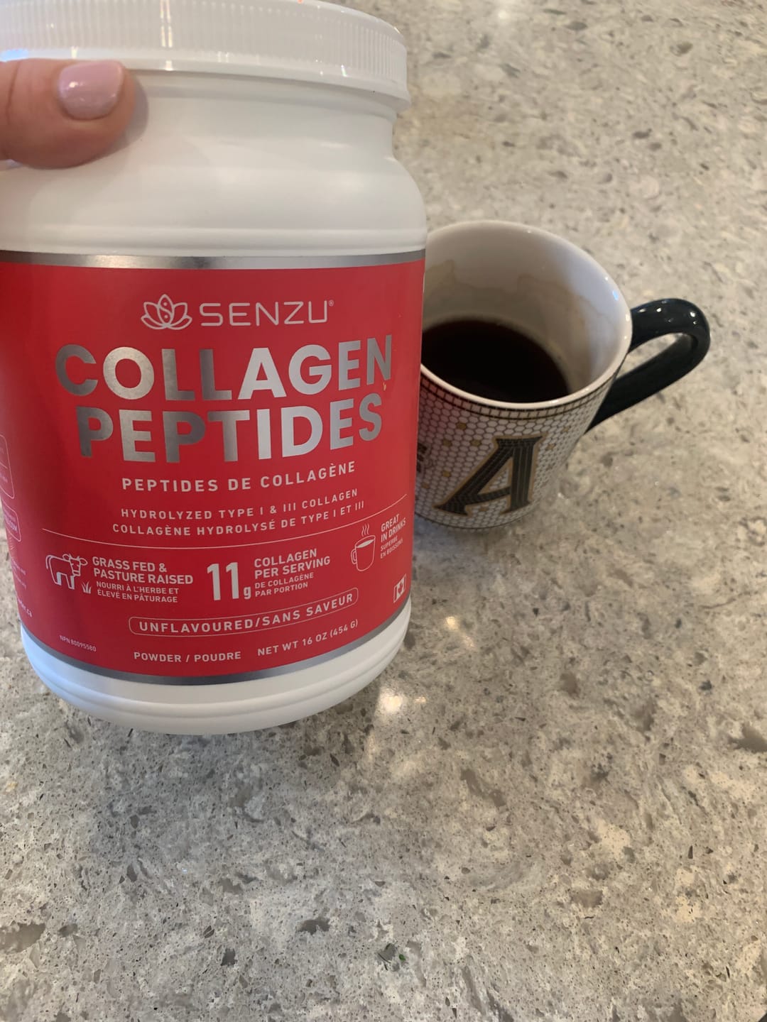 Customer photo review of Collagen Peptides Protein Powder (454g)