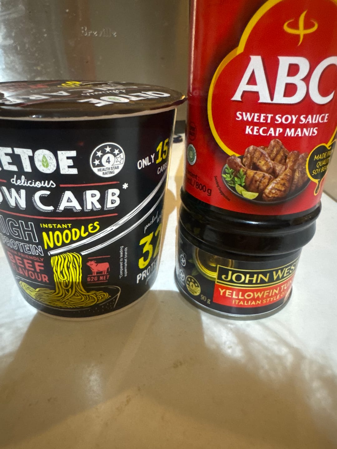 Customer photo review of Qetoe Low Carb High Protein Instant Cup Noodle - COMBO 12 PACK