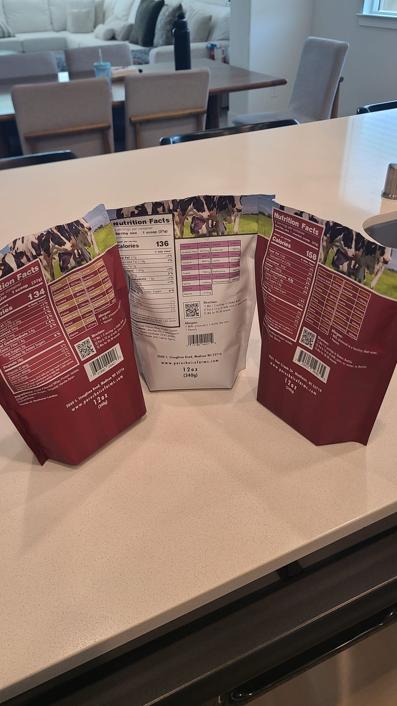 Customer photo review of Whey Protein Isolate Flight   Try 5 flavors!