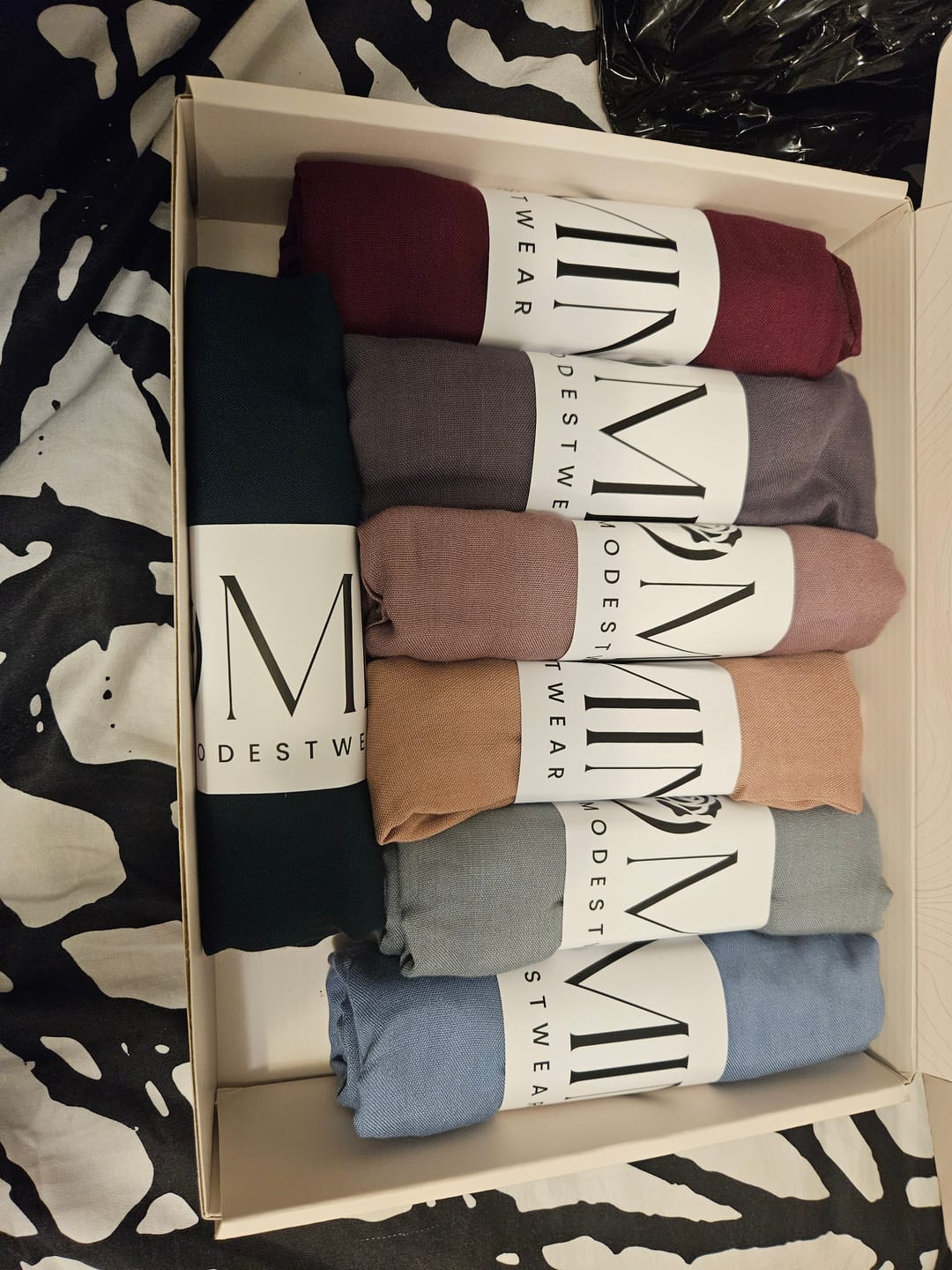 Customer photo review of Luxury Modal Hijab - Slate