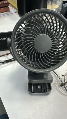 Customer photo review of Personal Clip Fan with SharkGrip™ | KLĪP