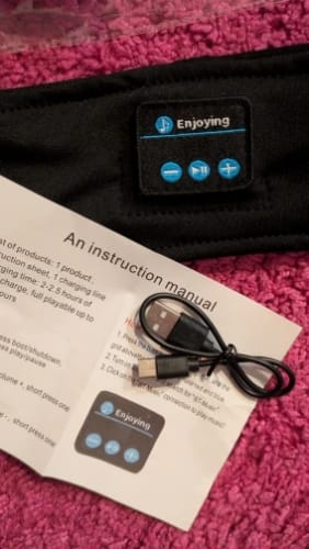 Customer photo review of Perytong Sleep Headphones – Bluetooth 5.4 Wireless Headband