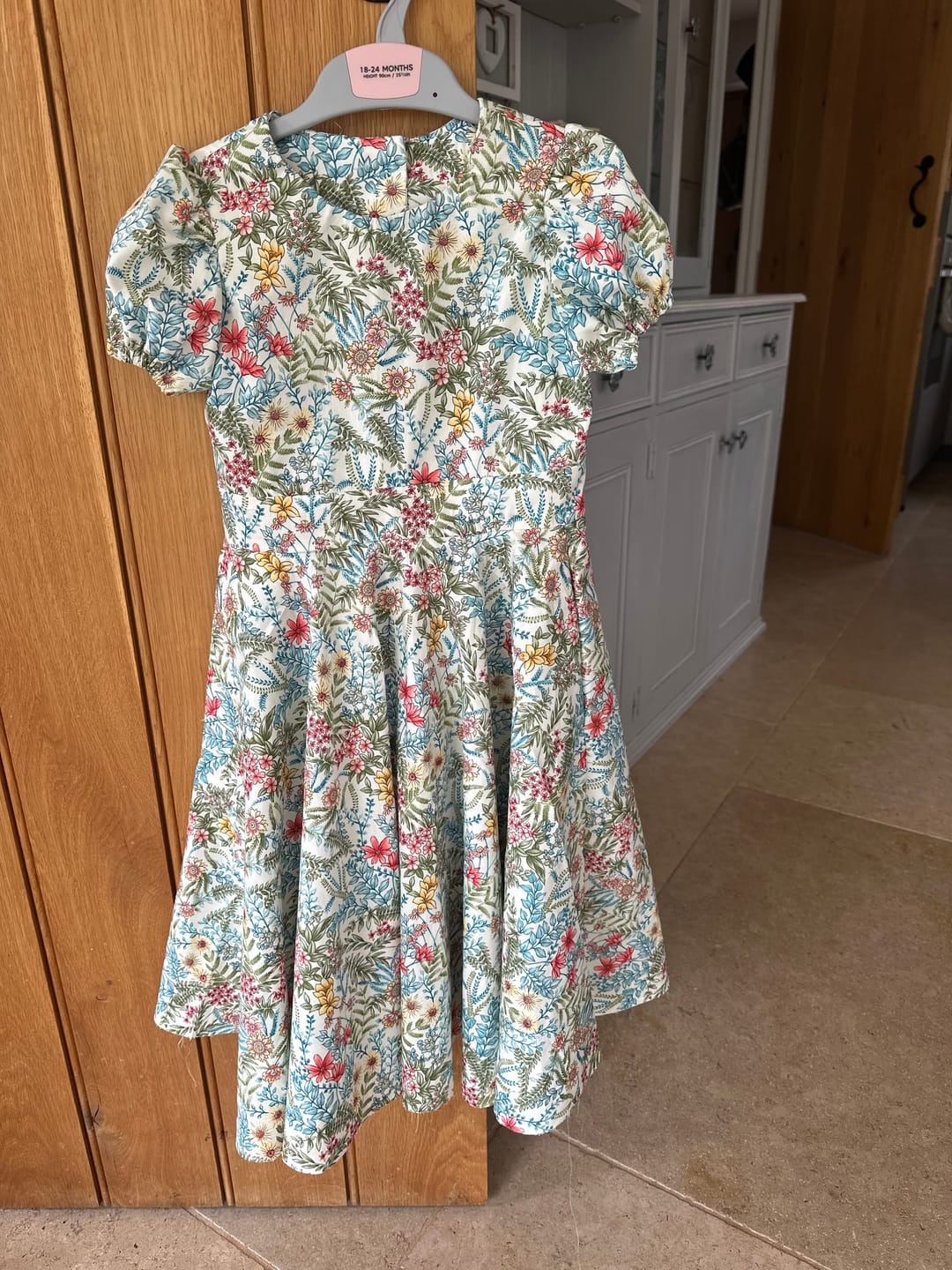 Customer photo review of Colourful Abstract Floral Rose & Hubble Cotton Poplin Fabric