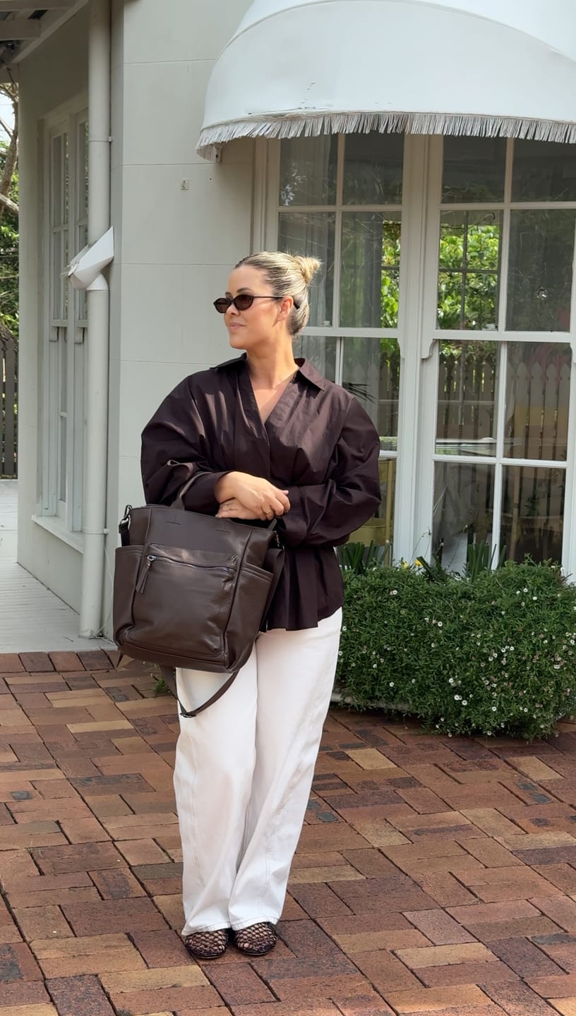 Customer photo review of Baby Bronx Backpack - Chocolate