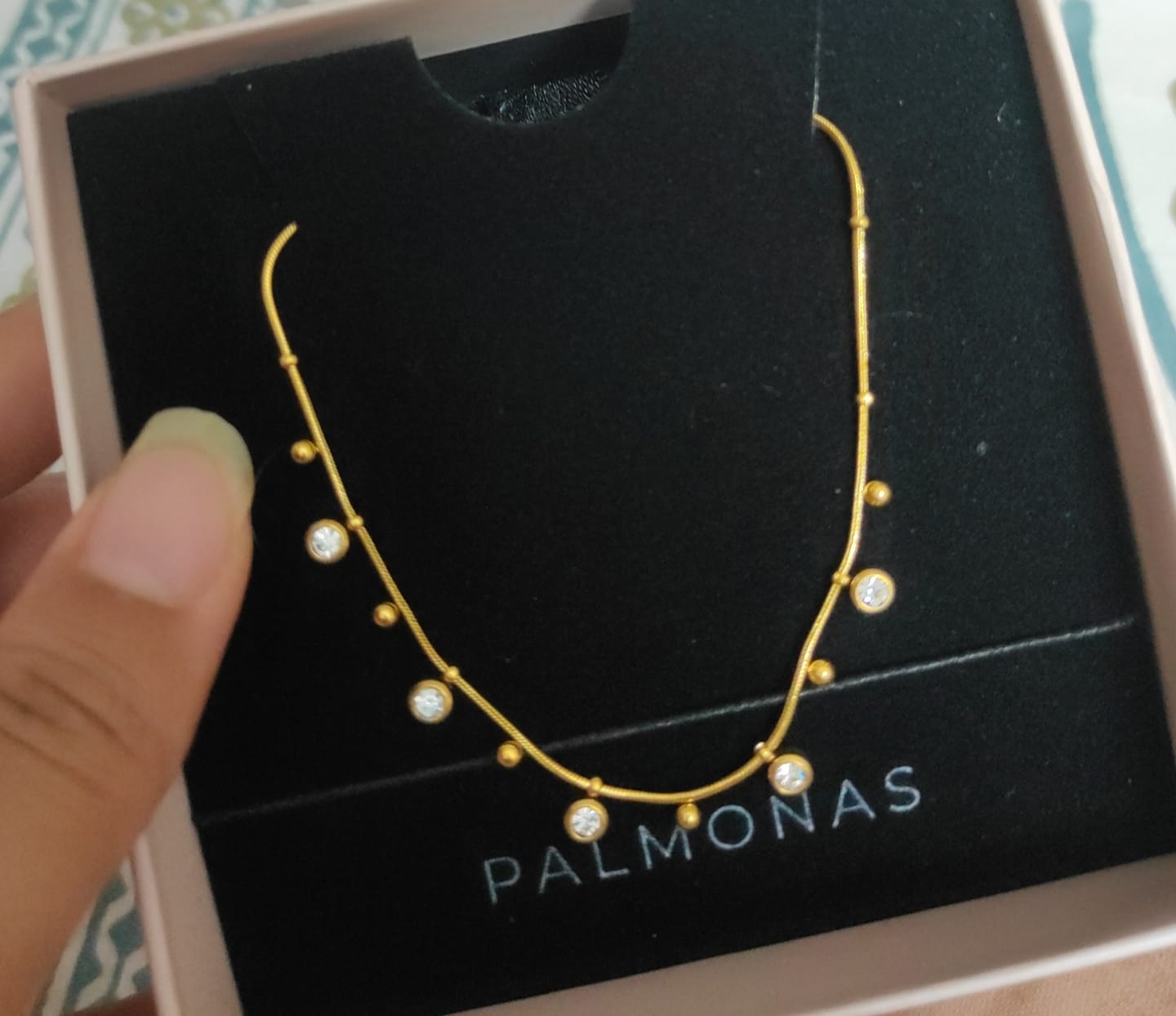 Customer photo review of Shimmering Diamond Chain Necklace