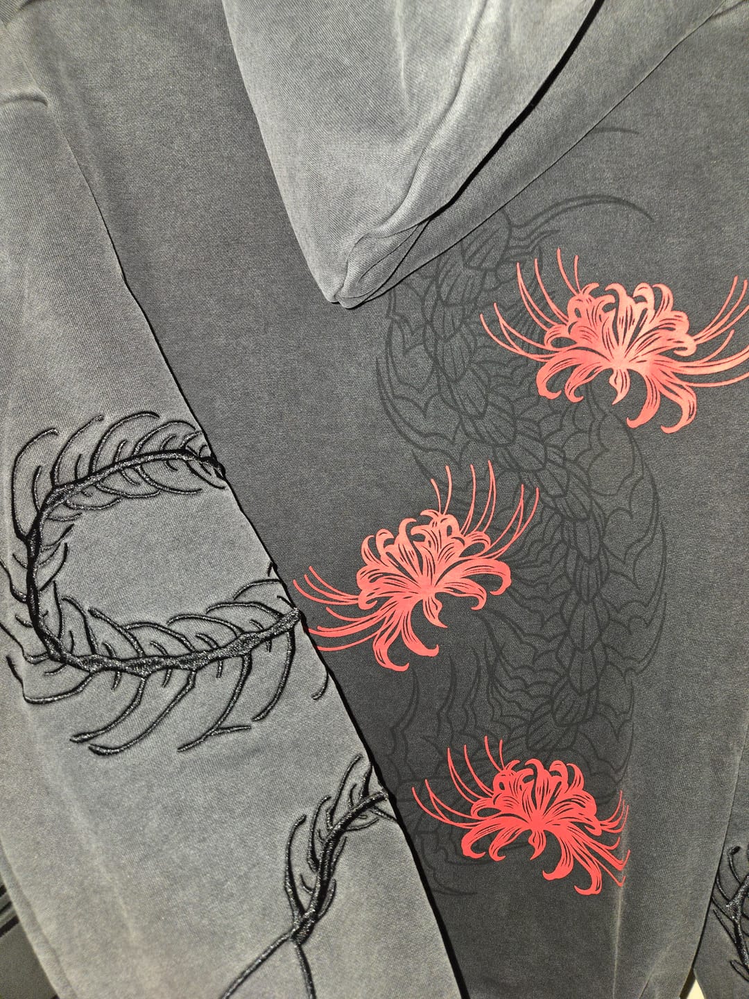 Customer photo review of Masked Ghoul Embroidery Hoodie