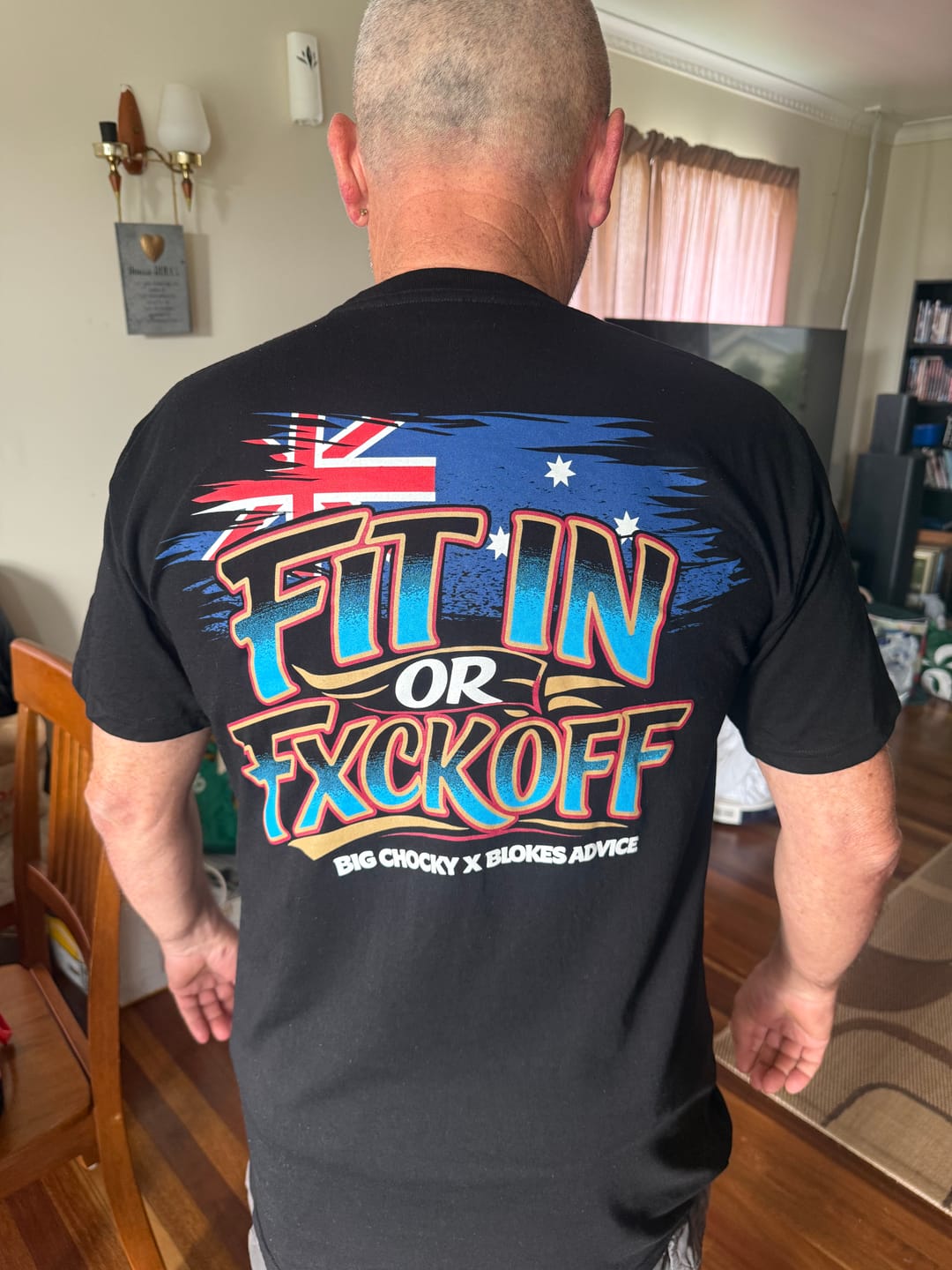 Customer photo review of Big Chocky | Fit In Tee