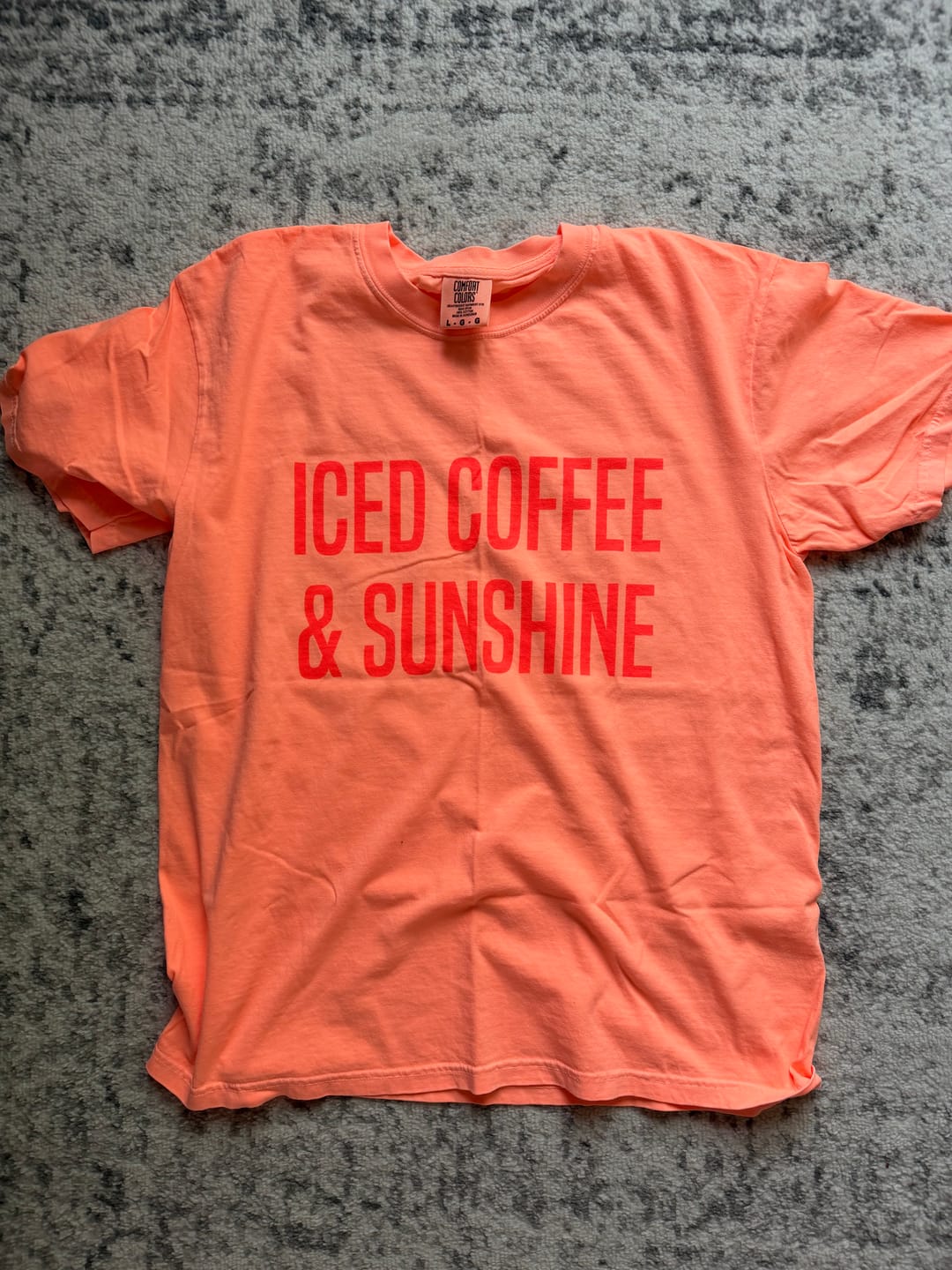 Customer photo review of Iced Coffee • Comfort Colors Tee